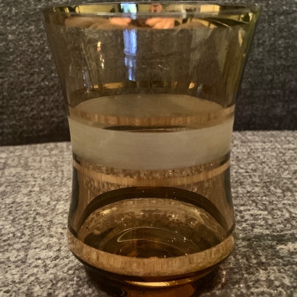 Vintage drinking glasses with gold trim - Picture 2 of 2